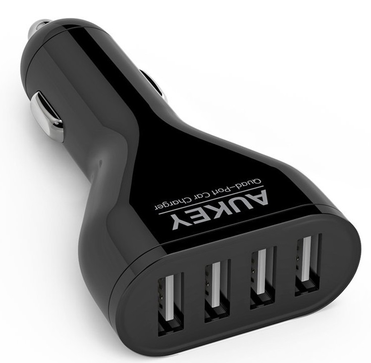 3in1 Portable Car Charger, Wall Charger & Power Bank 6, 4port USB