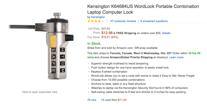 Kensington WordLock Portable Combination Laptop Computer Lock-K64684US-sale-02