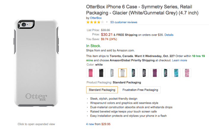 OtterBox Symmetry Series iPhone 6 Case in Glacier (White:Gunmetal Grey)-sale-03