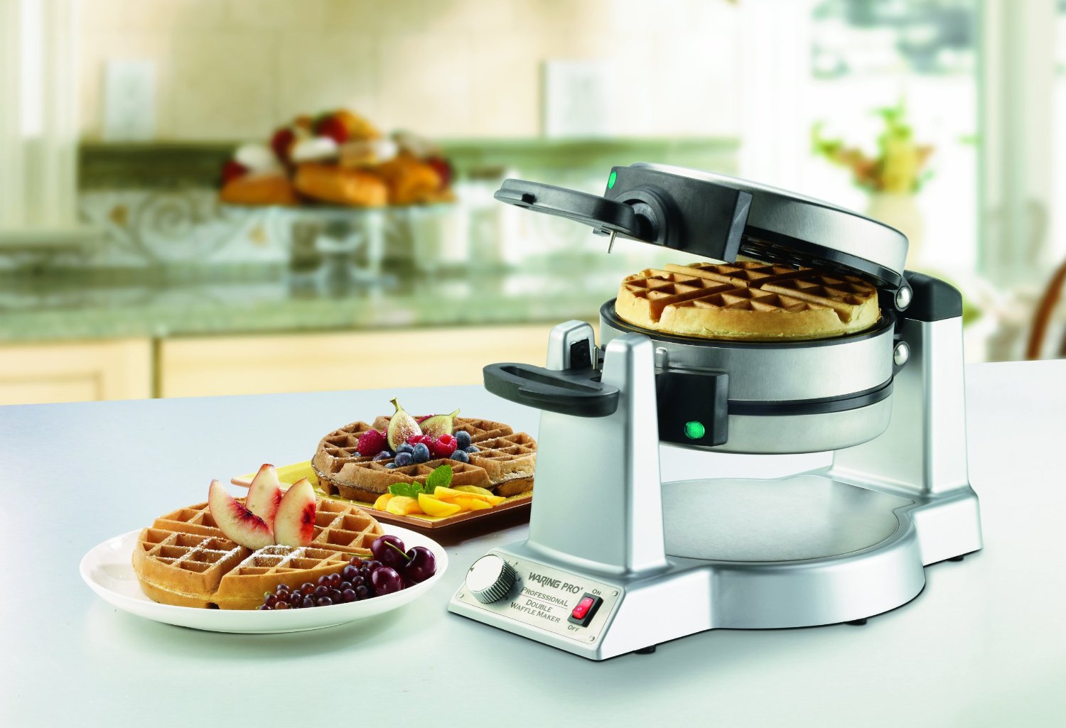 waring pro waffle maker cup size