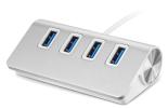 4-Port USB 3.0 Desktop Hub For Mac or PC with Over-Current Protection and 5Gbps Data Transfer Rate