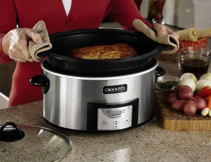 Crock-Pot Slow Cooker with Stove-Top Browning, Stainless Finish-sale-01