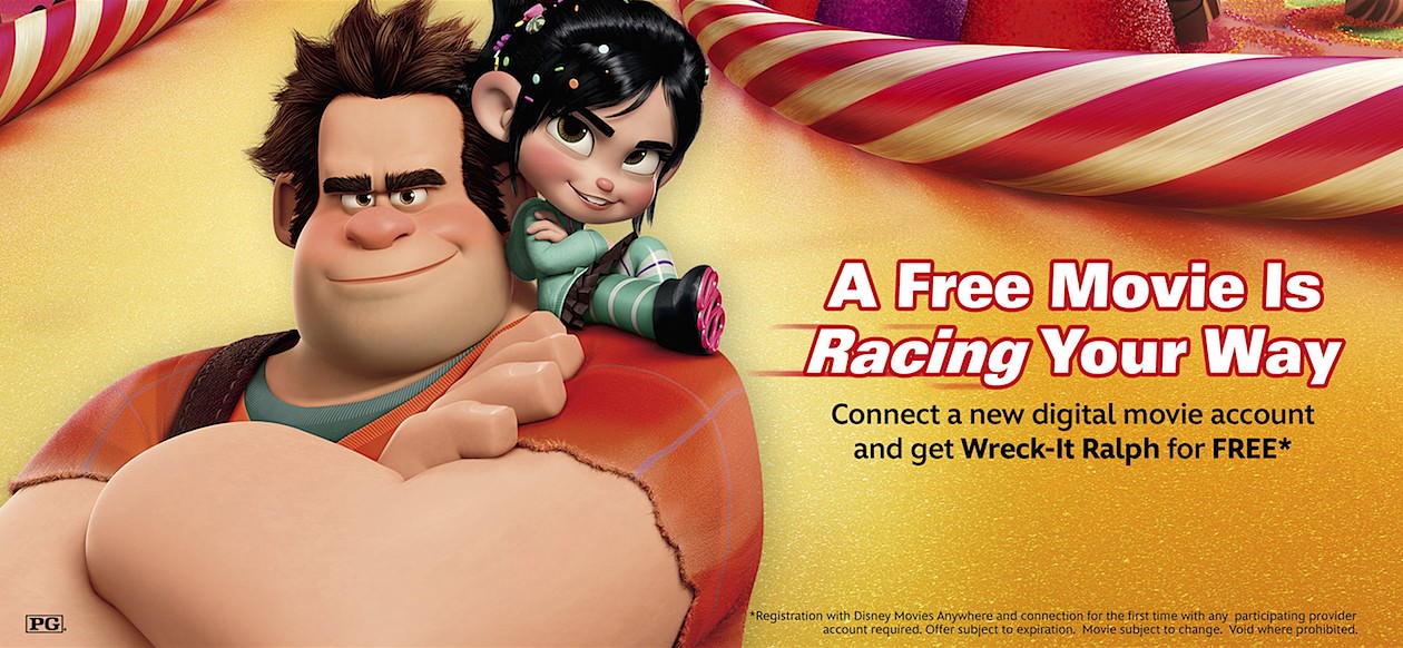Free digital copy of Disney's WreckIt Ralph movie