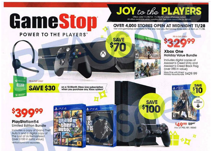 gamestop ps4 bundle black friday