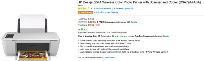 HP Deskjet 2544 Wireless Color Photo Printer with Scanner and Copier
