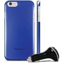 Macally Metallic Snap-on Case for iPhone 6 w: Car Charger, Assorted Colors