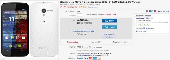 Moto X Dev Edition GSM