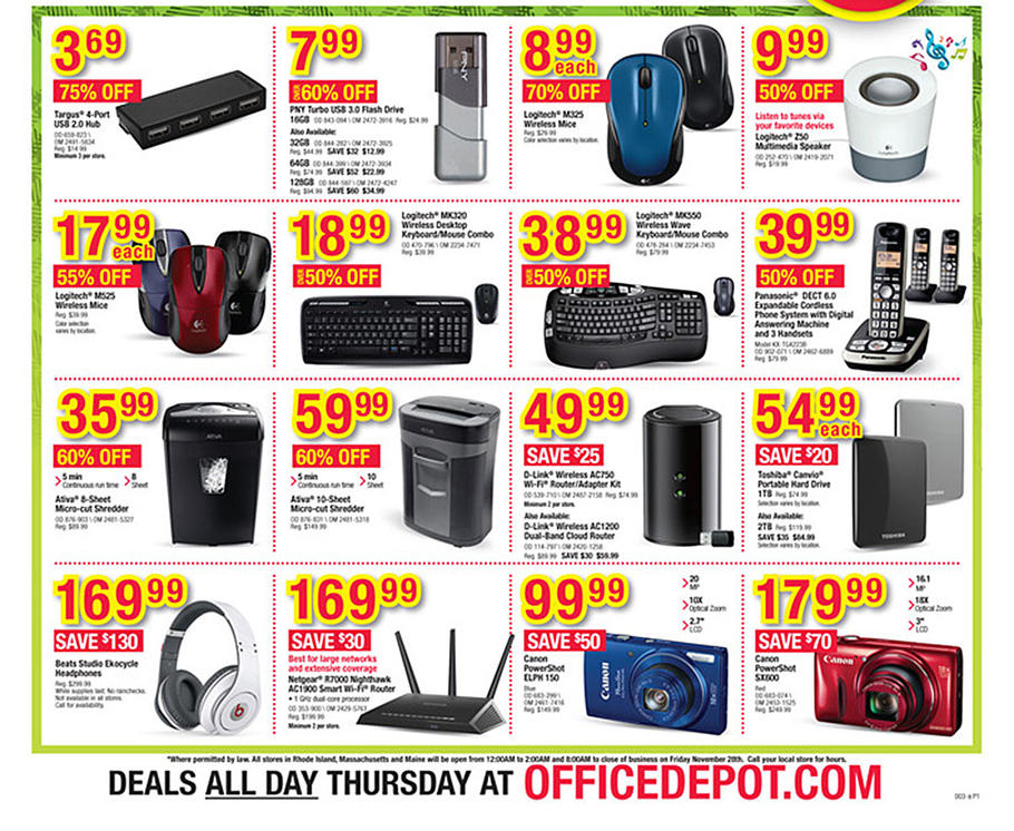 OfficeMax and Office Depot Black Friday Ads: 20% off iTunes gift cards,  Beats by Dre, more