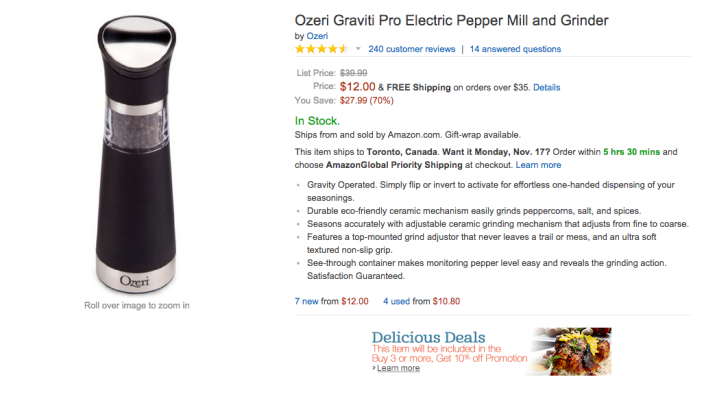 Ozeri Graviti Pro Electric Pepper Mill and Grinder-sale-02