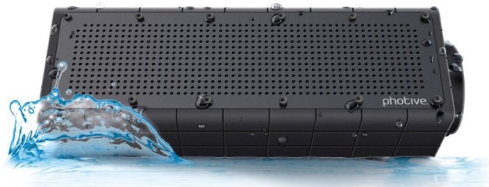 Photive HYDRA Rugged Water Resistant Wireless Bluetooth Speaker. Shockproof and Waterproof Wireless Speaker with latest Bluetooth 4.0 Technology