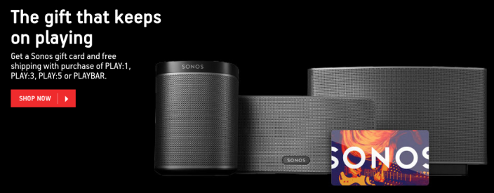 Get a free gift card worth $20-$50 with the purchase of Sonos speakers and accessories - 9to5Toys