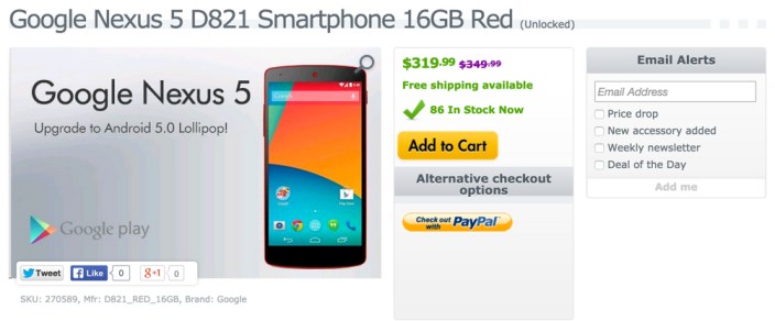 Google Nexus 5 D821 Smartphone 16GB