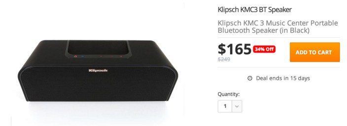 Klipsch KMC 3 Wireless Music System with Bluetooth