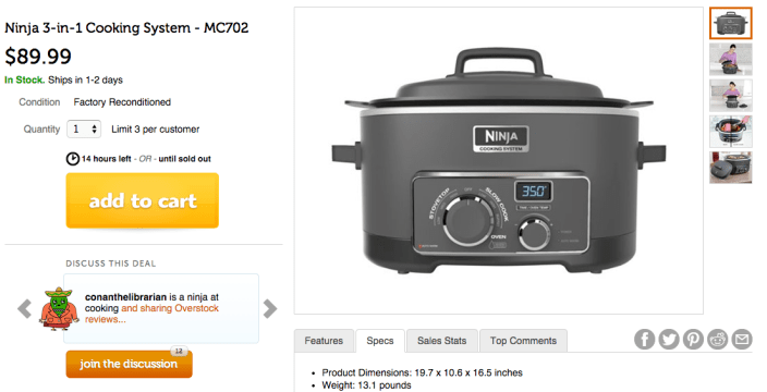 Woot.com has a refurbished Ninja 3-in-1 Cooking System for $80 :  r/slowcooking