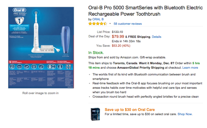 Oral-B Pro 5000 SmartSeries with Bluetooth Electric Rechargeable Power Toothbrush-sale-01-sale-03