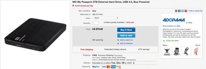 WD My Passport Ultra 2TB Portable External USB 3.0 Hard Drive
