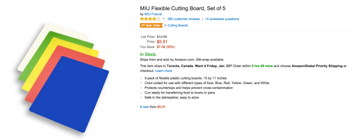 5-pack of MIU Flexible Cutting Boards (multiple colors)-sale-02