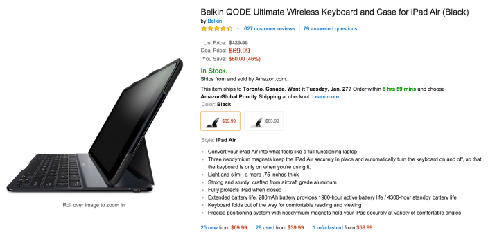Belkin QODE Ultimate Wireless Keyboard and Case for iPad Air-sale-02