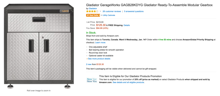 Gladiator GarageWorks Ready-To-Assemble Modular Gearbox (GAGB28KDYG)-sale-02