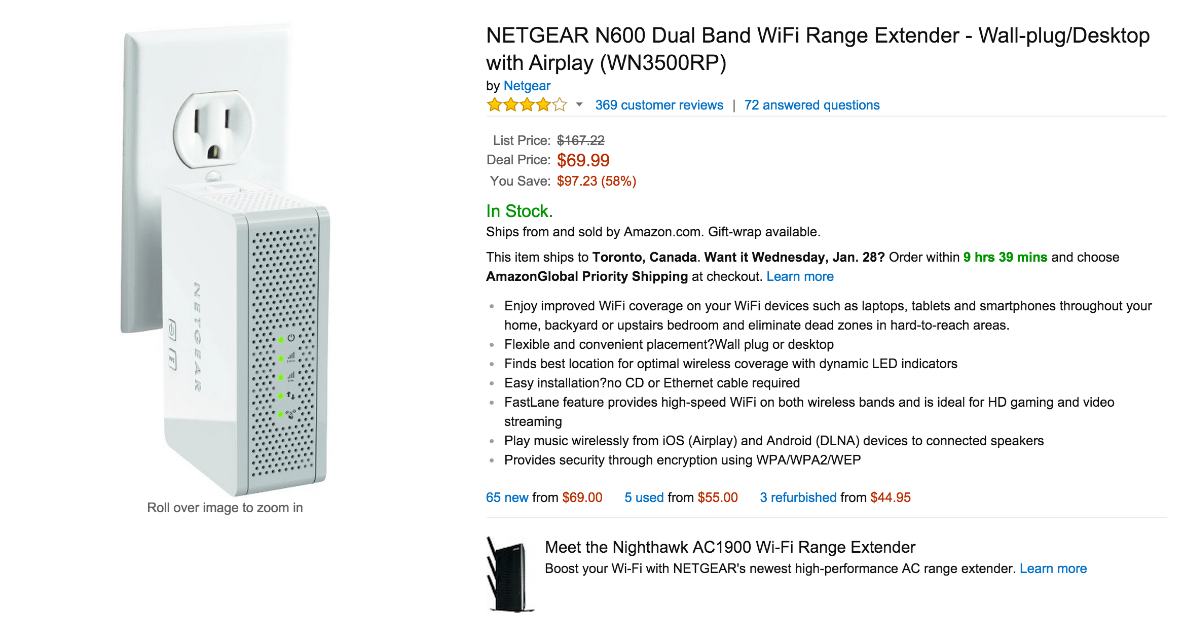 Network: NETGEAR N600 WiFi Extender w/ AirPlay $70 (orig. $100), ASUS ...