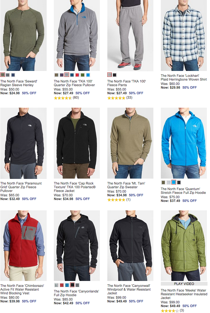 Nordstrom the outlet north face mens