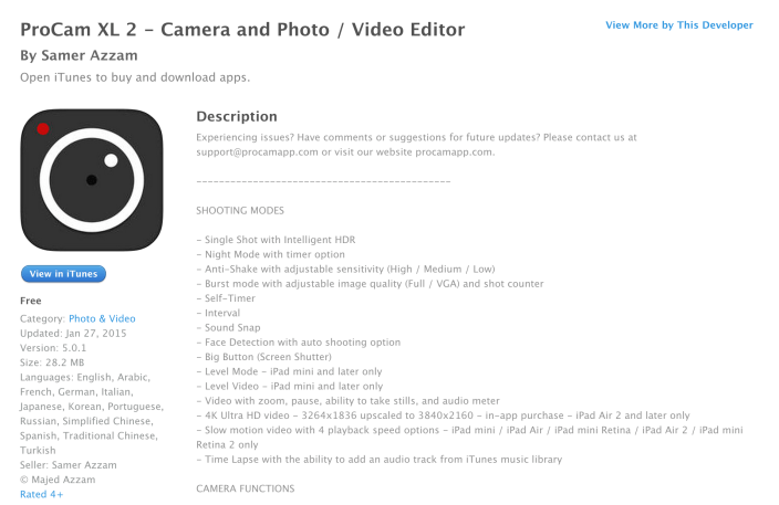 ProCam 2 - Camera and Photo : Video Editor-Free App of the Week-07