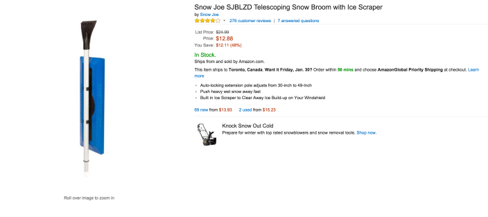 Snow Joe Telescoping Snow Broom with Ice Scraper-sale-02
