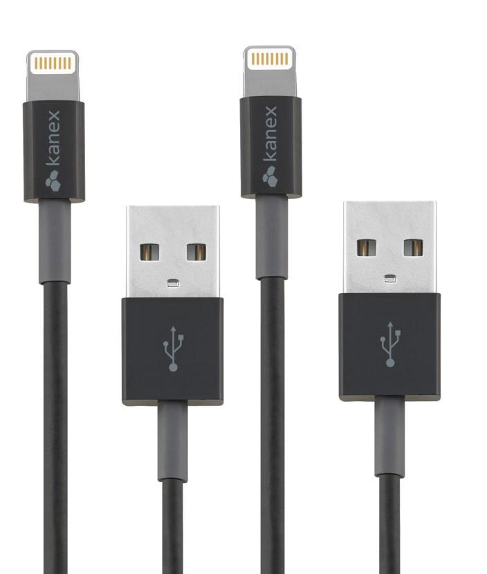 KANEX Lighting to USB Cable - Pack of Two - 2 1.6 ft:0.5m - Black (K8PIN05MB)