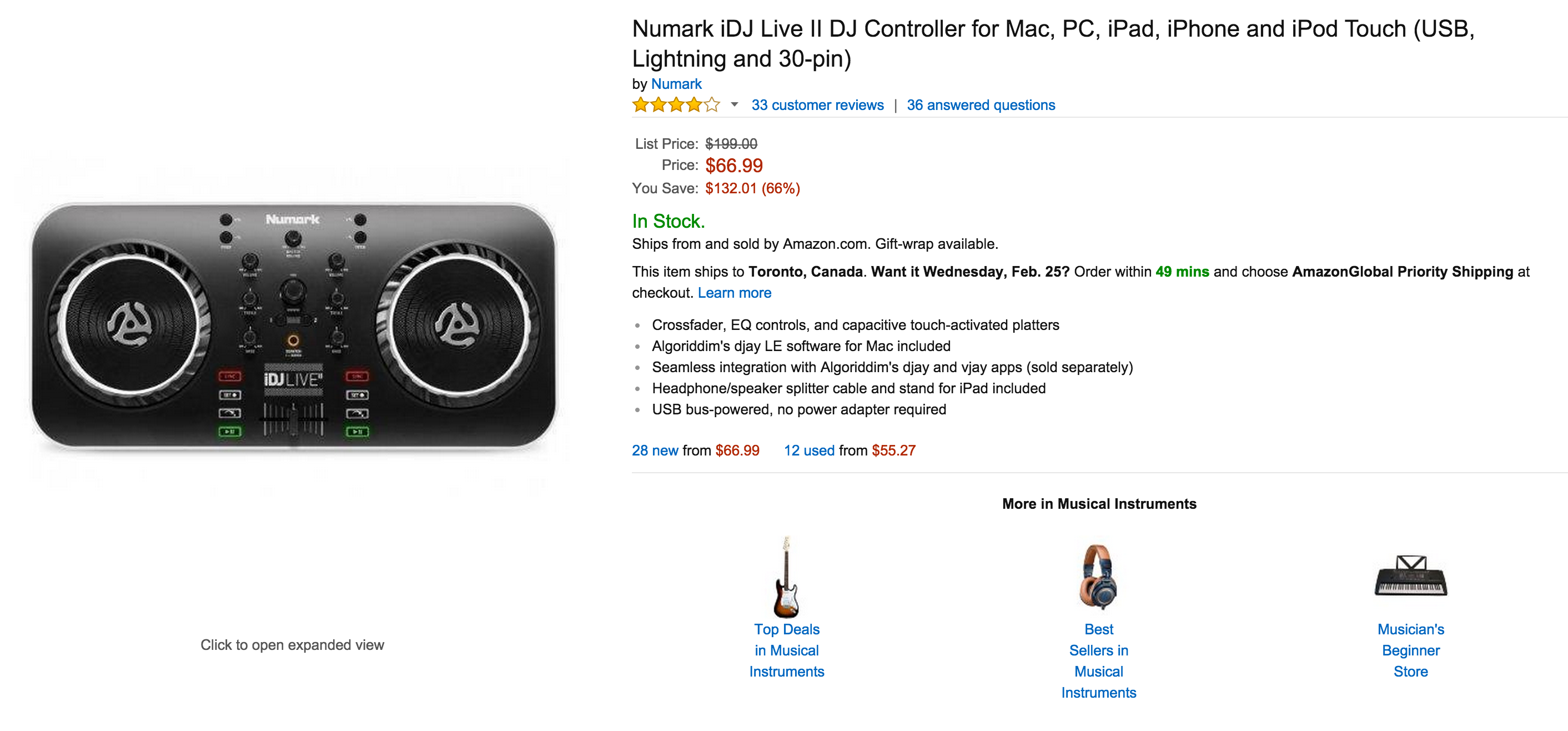 Numark Idj Live Ii Lightning Dj Controller For Mac Pc Ipad Iphone 67 Shipped Reg 100 9to5toys