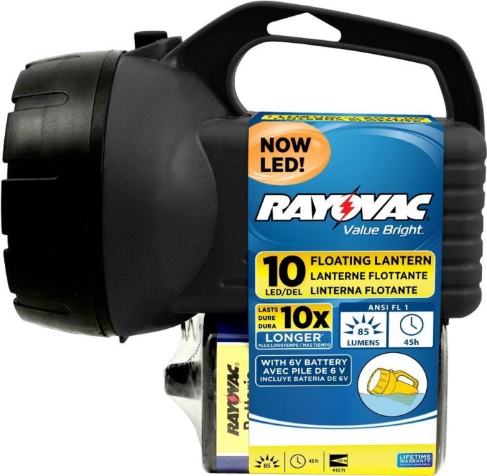 Rayovac Value Bright 85-Lumen 6V 10-LED Floating Lantern Battery with Battery (EFL6V10LED-B)-sale-01