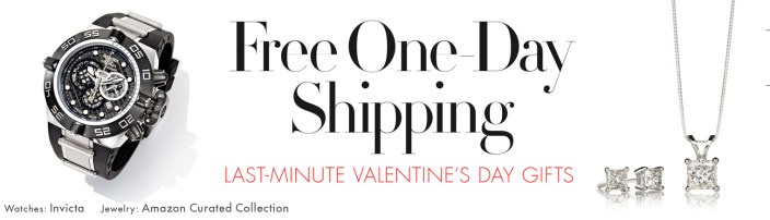 free one day shipping valentines day