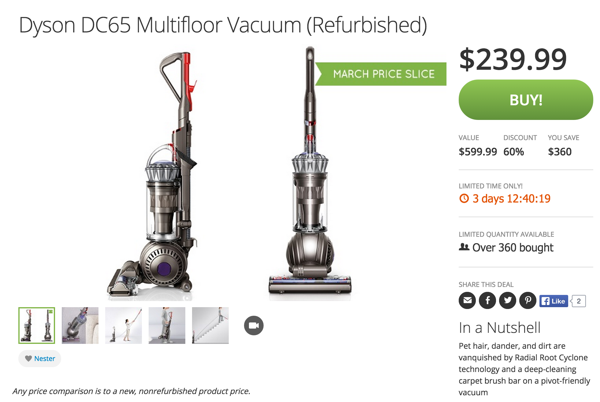 Home Tfal two tier steamer 29 (orig. 48), Dyson DC65 upright vacuum