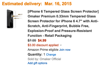 omkaker [iPhone 6 Tempered Glass Screen Protector