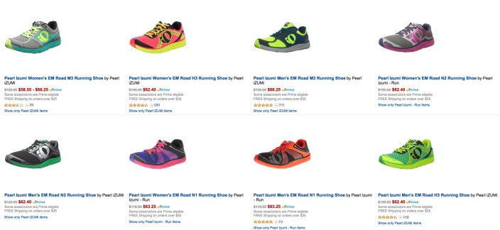 Amazon Gold Box - Up to 52% Off Pearl Izumi running shoes for men and women