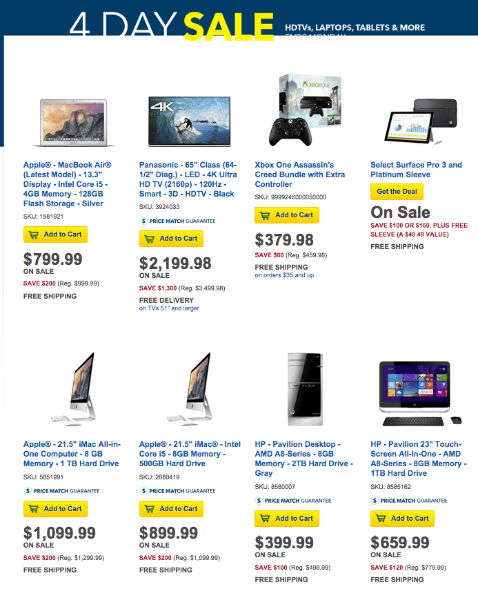 Best Buy Sale 200 (or 250 w/ .edu) off Macs 13" MacBook Air (newest