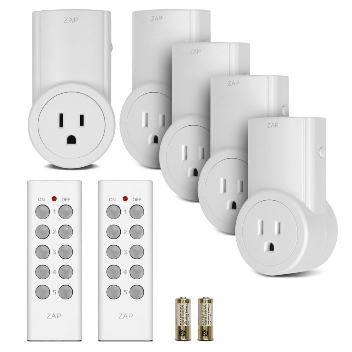 Turn your lights on/off from up to 100-ft away w/ this 5-Pack of remote  control outlets for $20