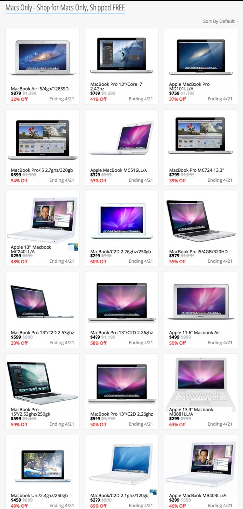 refurb macbooks Daily Steals
