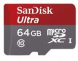 SanDisk 64GB Ultra® microSDHC™ UHS-I Card w: Adapter