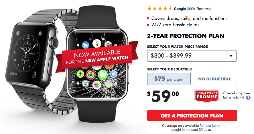 how to get apple care for iwatch that already own