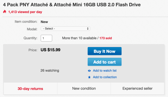 4-pack of 16GB PNY Attaché or Attaché Mini USB 2.0 Flash Drives-sale-02