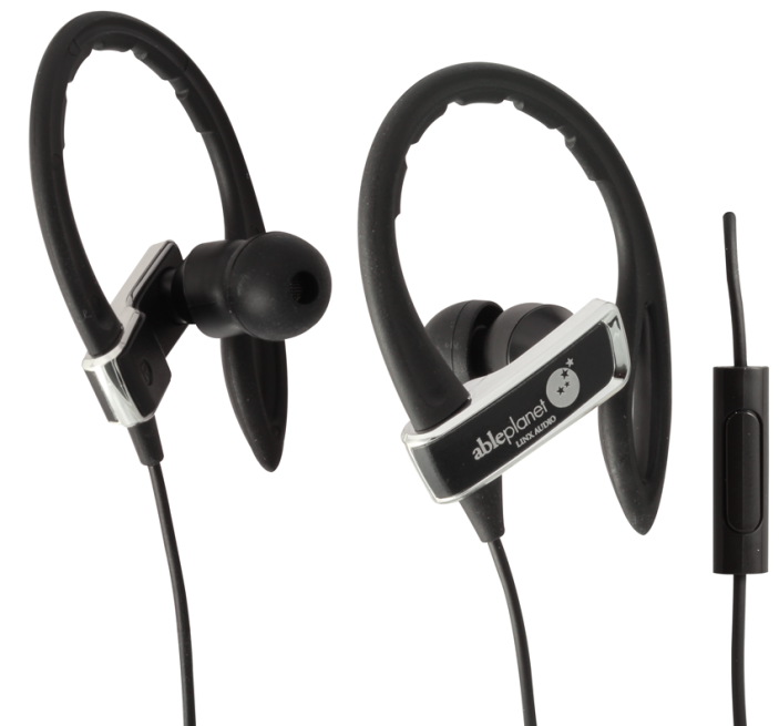 Able Planet SI350 True Fidelity Sport Earphones with Mic (Black)
