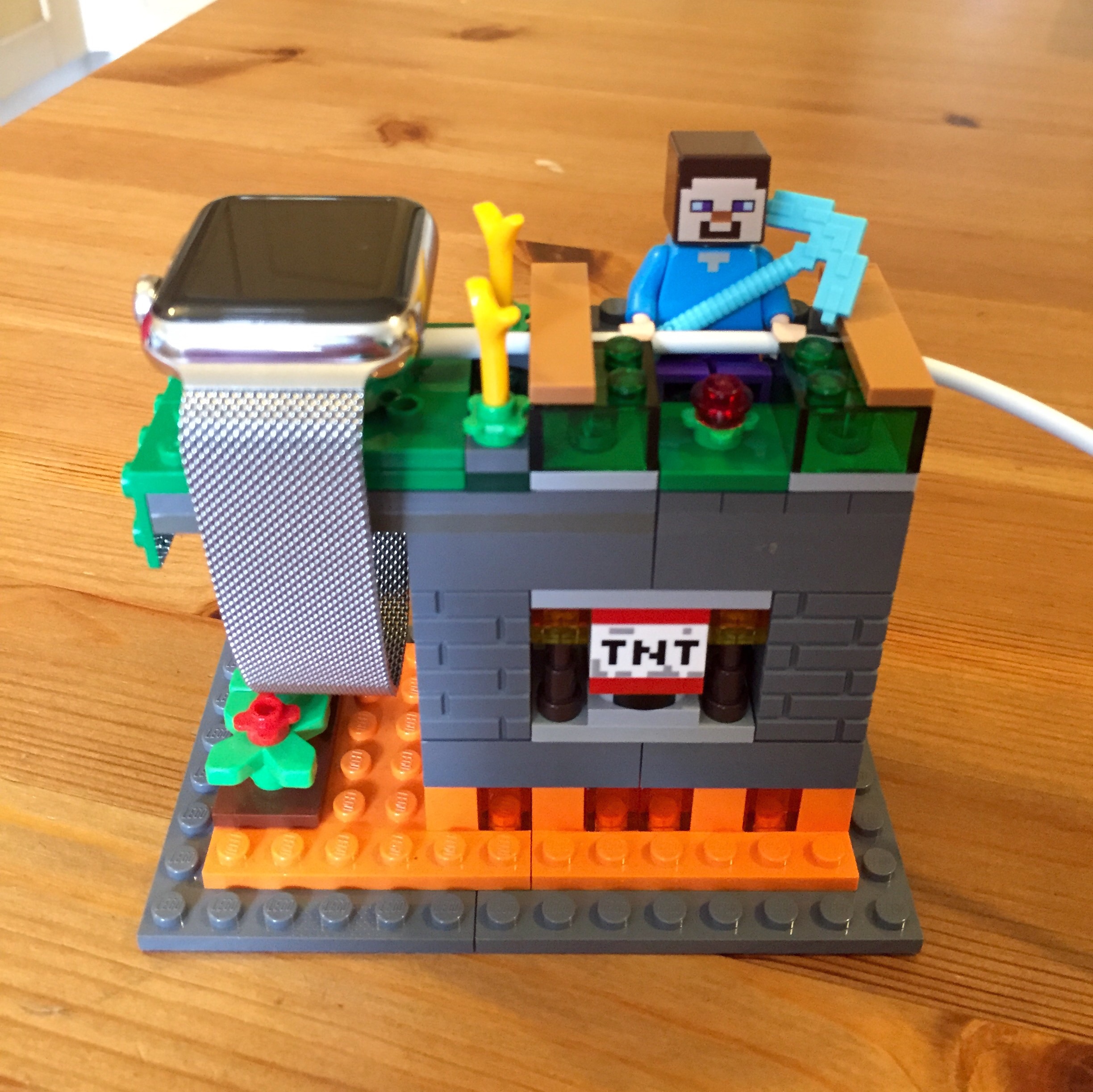 Everything is awesome with this Apple Watch stand made of LEGO