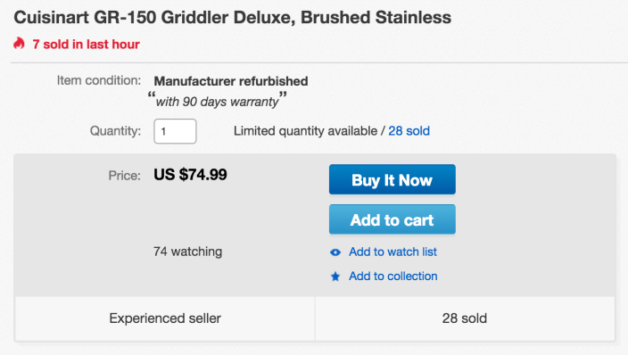 Cuisinart Griddler Deluxe in Brushed Stainless (GR-150)-sale-02