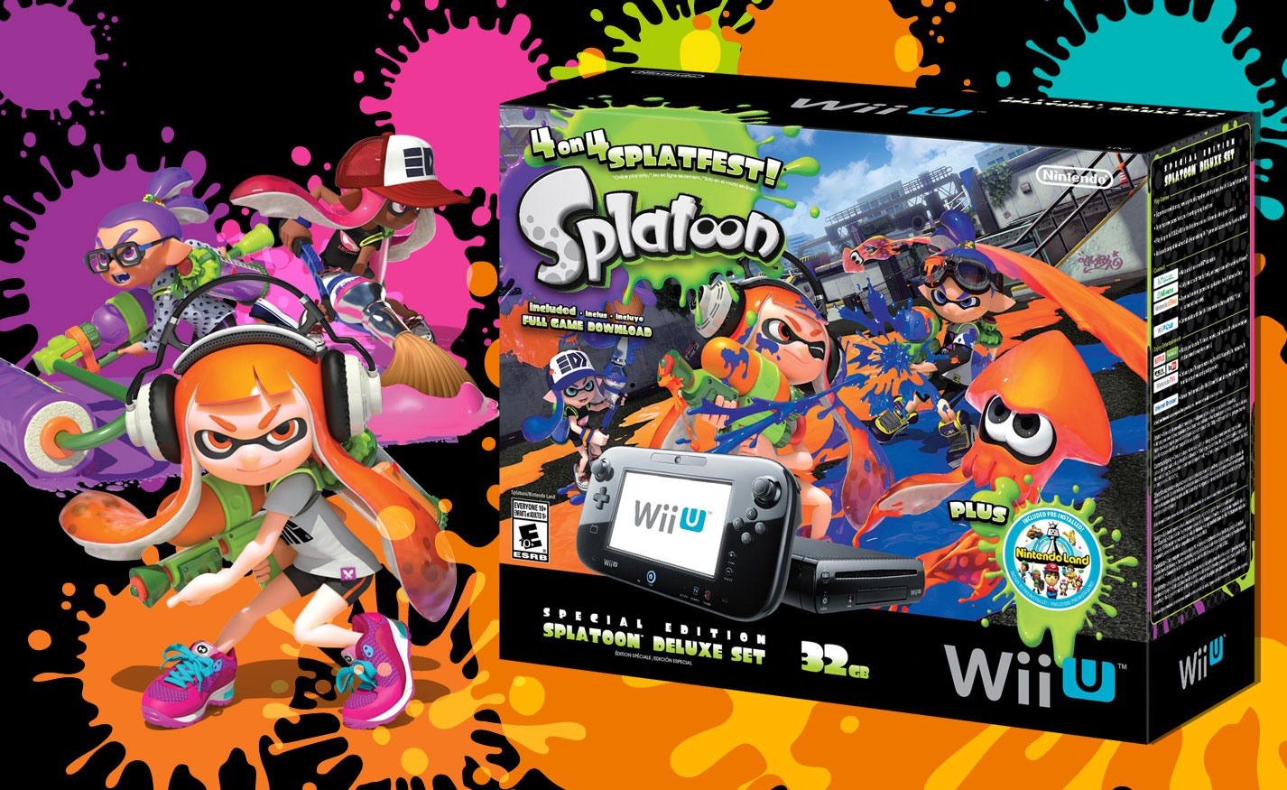  Wii U Super Smash Bros and Splatoon Bundle - Special