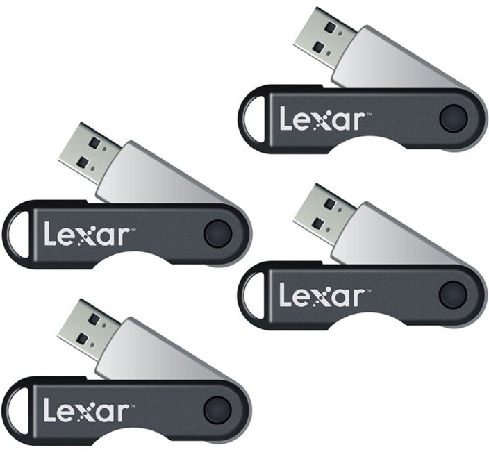 4-Pack of Lexar 16GB TwistTurn USB Flash Drives 64GB Total