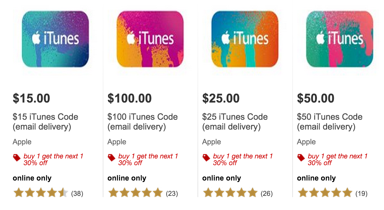 iTunes-gift-card-sale