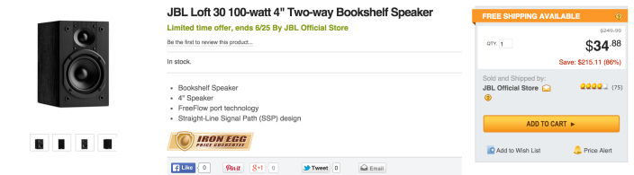 JBL Loft 30 Two-Way 4-inch Bookshelf speakers-sale-02