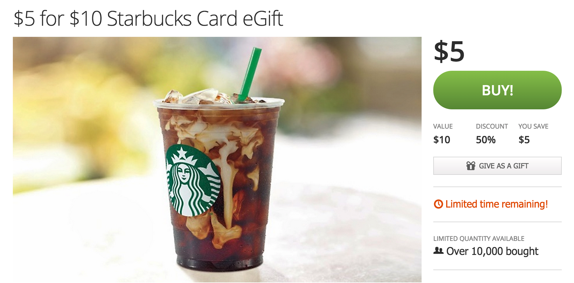starbucks $50 value egift card email delivery