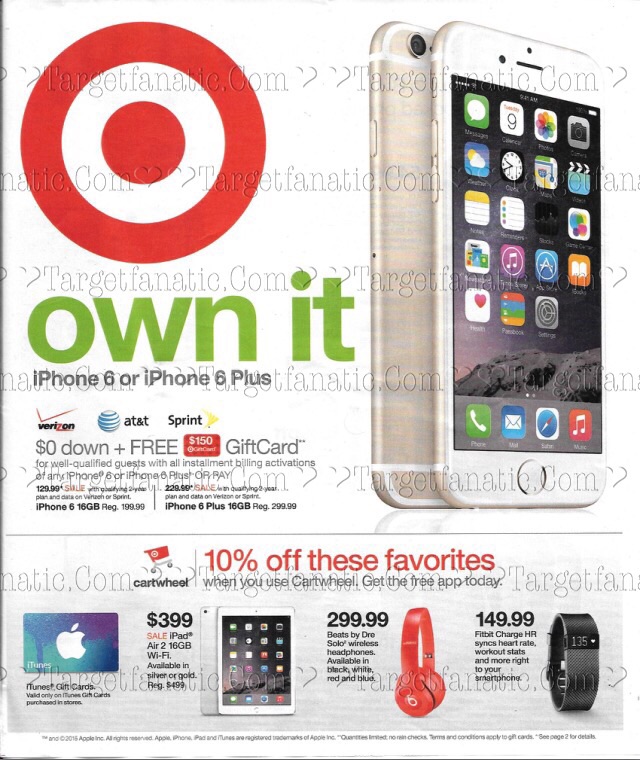 Leaked ad reveals Target's plans to offer iPhone 6/Plus as low as $130 ...