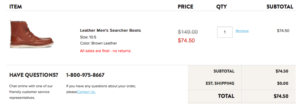 Toms Surprise Sale 35% off or more: Men's Leather Searcher Boots $75 ...